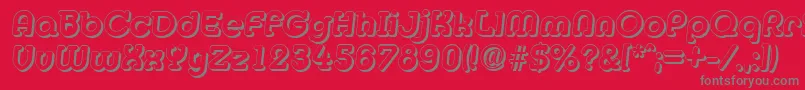 MexicoshadowBolditalic Font – Gray Fonts on Red Background