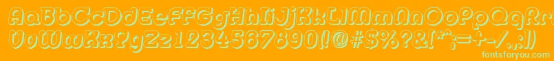 MexicoshadowBolditalic Font – Green Fonts on Orange Background