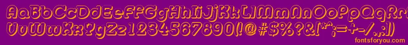 MexicoshadowBolditalic Font – Orange Fonts on Purple Background