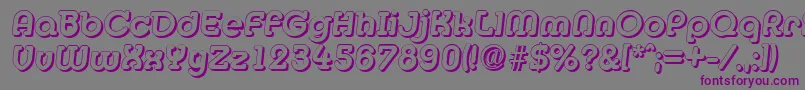 Шрифт MexicoshadowBolditalic – фиолетовые шрифты на сером фоне