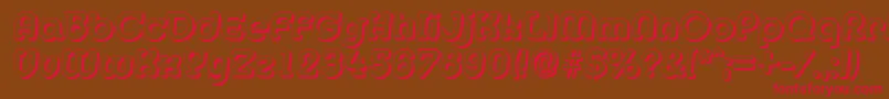 MexicoshadowBolditalic-Schriftart – Rote Schriften auf braunem Hintergrund