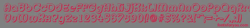 MexicoshadowBolditalic Font – Red Fonts on Gray Background