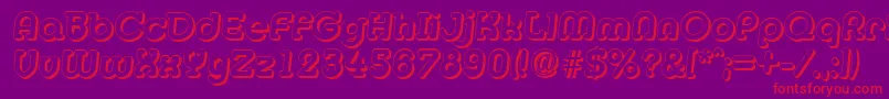MexicoshadowBolditalic Font – Red Fonts on Purple Background
