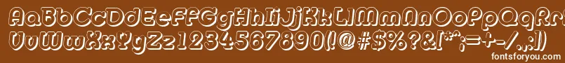 MexicoshadowBolditalic Font – White Fonts on Brown Background
