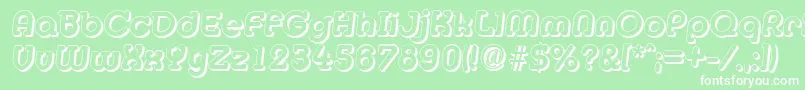 フォントMexicoshadowBolditalic – 緑の背景に白い文字