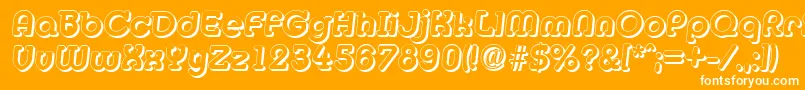MexicoshadowBolditalic Font – White Fonts on Orange Background