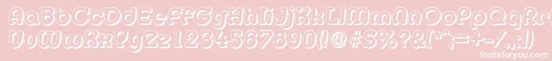 フォントMexicoshadowBolditalic – ピンクの背景に白い文字