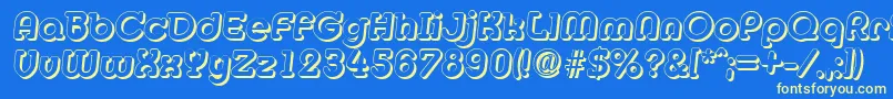MexicoshadowBolditalic Font – Yellow Fonts on Blue Background