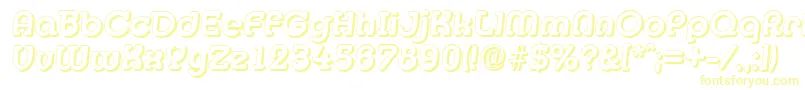 MexicoshadowBolditalic Font – Yellow Fonts on White Background