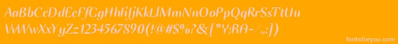 フォントEllipseItcBoldItalic – オレンジの背景にピンクのフォント