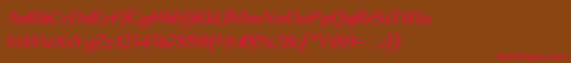 EllipseItcBoldItalic Font – Red Fonts on Brown Background