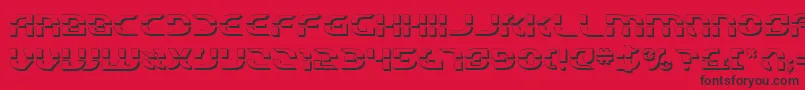 Starfbv23D Font – Black Fonts on Red Background