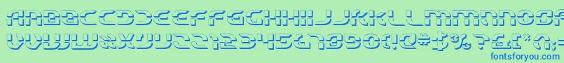 Starfbv23D Font – Blue Fonts on Green Background