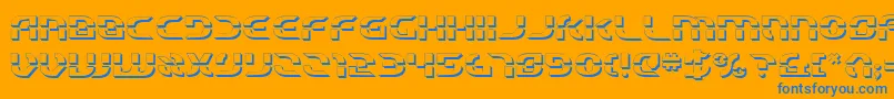 Starfbv23D Font – Blue Fonts on Orange Background