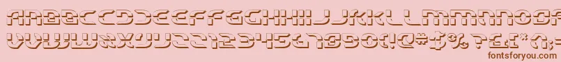 Starfbv23D-fontti – ruskeat fontit vaaleanpunaisella taustalla