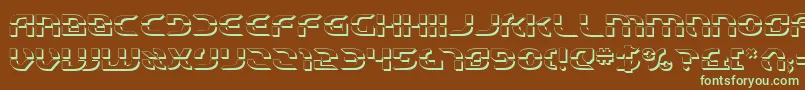 Starfbv23D-fontti – vihreät fontit ruskealla taustalla