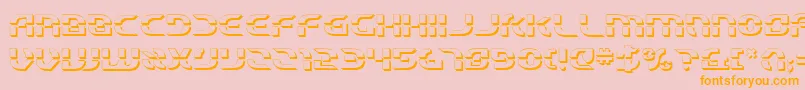 Starfbv23D-fontti – oranssit fontit vaaleanpunaisella taustalla