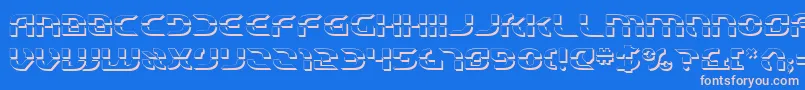 フォントStarfbv23D – ピンクの文字、青い背景