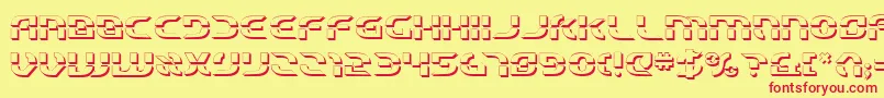 Starfbv23D Font – Red Fonts on Yellow Background