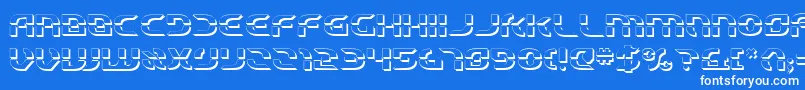 Starfbv23D-fontti – valkoiset fontit sinisellä taustalla