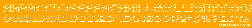 フォントStarfbv23D – オレンジの背景に白い文字