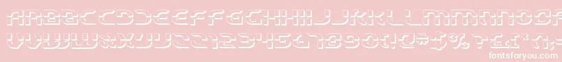 フォントStarfbv23D – ピンクの背景に白い文字