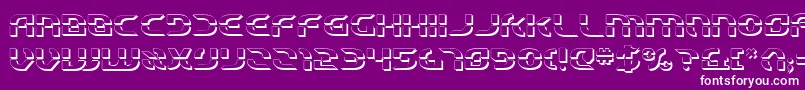 フォントStarfbv23D – 紫の背景に白い文字