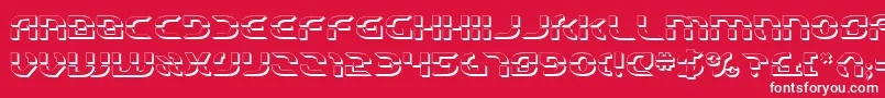 Starfbv23D-fontti – valkoiset fontit punaisella taustalla