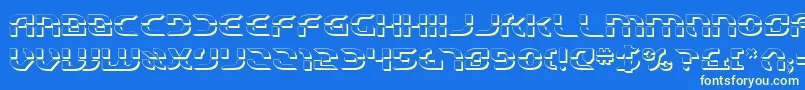 Starfbv23D-fontti – keltaiset fontit sinisellä taustalla