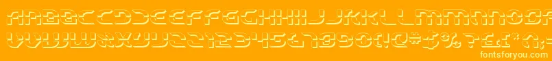 フォントStarfbv23D – オレンジの背景に黄色の文字