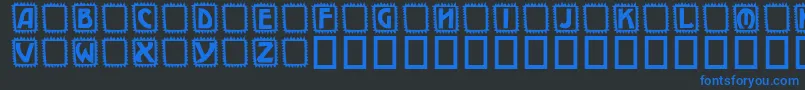 Takker Font – Blue Fonts on Black Background