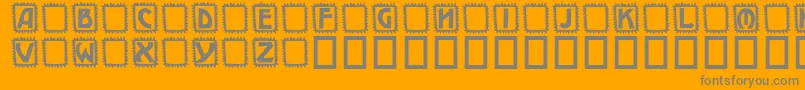 Takker Font – Gray Fonts on Orange Background