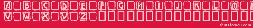 Takker Font – Pink Fonts on Red Background