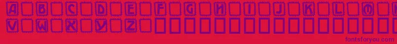 Takker Font – Purple Fonts on Red Background