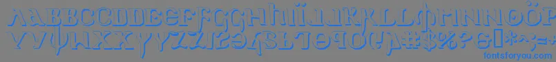 HolyEmpireShadow Font – Blue Fonts on Gray Background