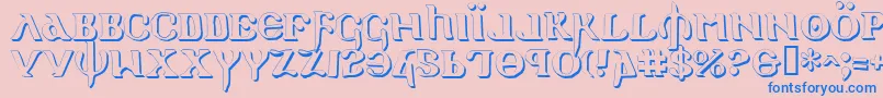 HolyEmpireShadow Font – Blue Fonts on Pink Background