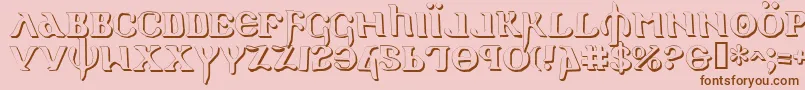 HolyEmpireShadow Font – Brown Fonts on Pink Background