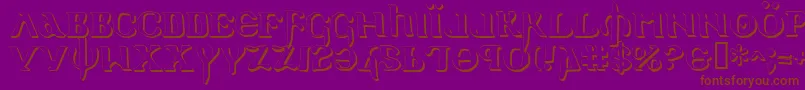 HolyEmpireShadow Font – Brown Fonts on Purple Background