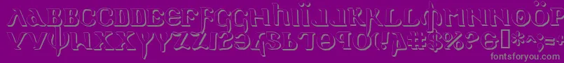 HolyEmpireShadow Font – Gray Fonts on Purple Background