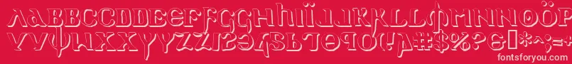 HolyEmpireShadow Font – Pink Fonts on Red Background