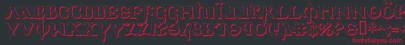 HolyEmpireShadow Font – Red Fonts on Black Background