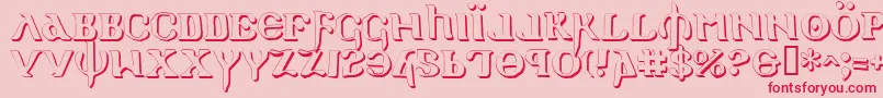 HolyEmpireShadow Font – Red Fonts on Pink Background