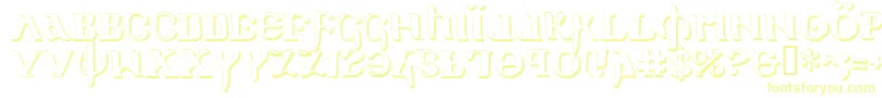 HolyEmpireShadow Font – Yellow Fonts on White Background