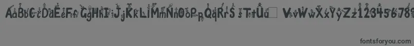 GirlsNBoys Font – Black Fonts on Gray Background