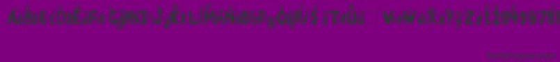 フォントGirlsNBoys – 紫の背景に黒い文字