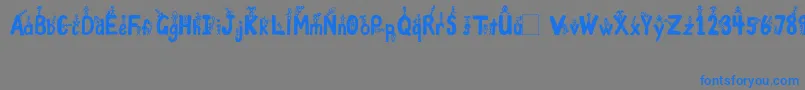GirlsNBoys Font – Blue Fonts on Gray Background
