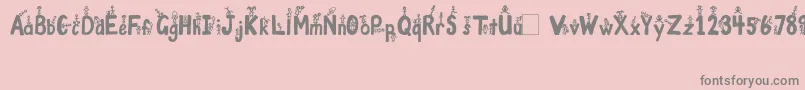 GirlsNBoys Font – Gray Fonts on Pink Background