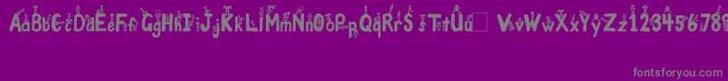GirlsNBoys Font – Gray Fonts on Purple Background
