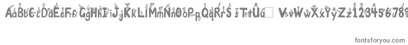 GirlsNBoys Font – Gray Fonts on White Background