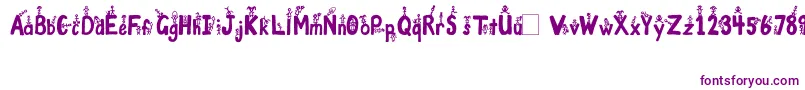 GirlsNBoys Font – Purple Fonts on White Background